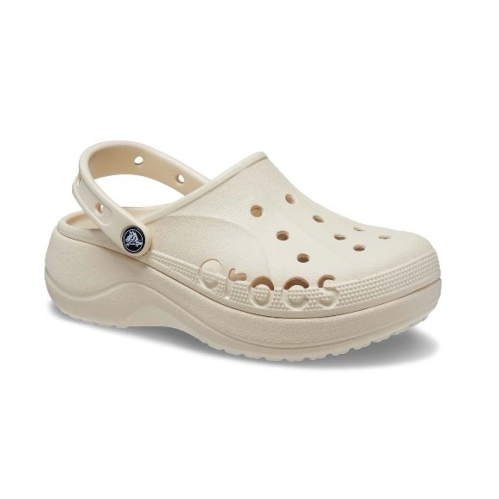 Crocs Baya Platform Clog Sandals in Off White - Womens Size 7